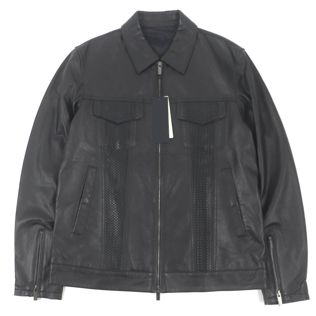 Pristine JOSEPH Jacket WZIP Single Riders Lamb Leather black Sheep leather mens 48
