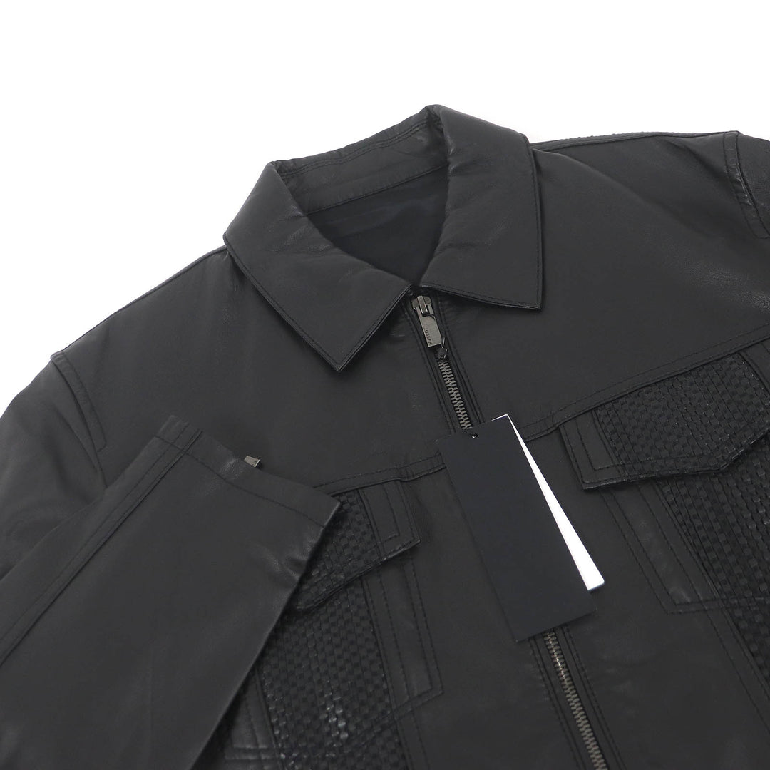 Pristine JOSEPH Jacket WZIP Single Riders Lamb Leather black Sheep leather mens 48