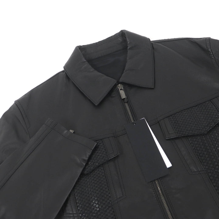 Pristine JOSEPH Jacket WZIP Single Riders Lamb Leather black Sheep leather mens 48