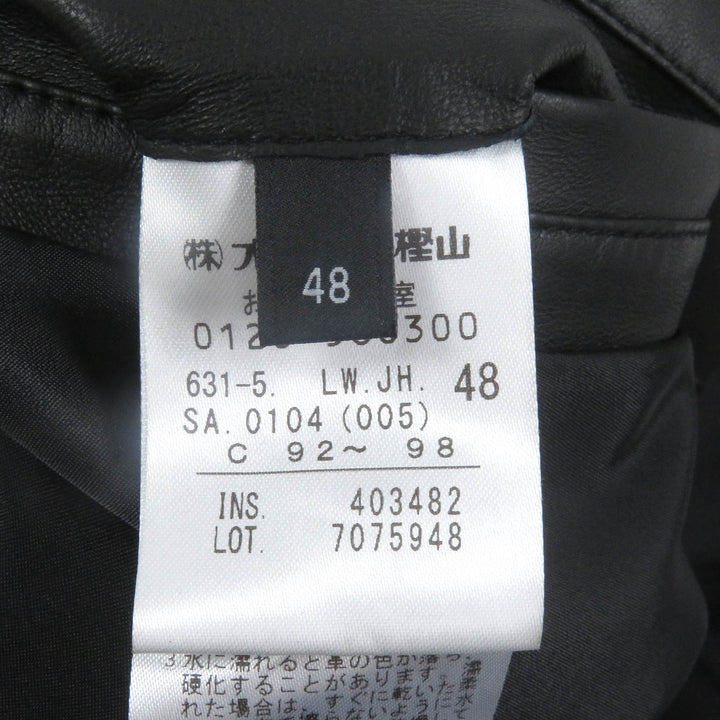 Pristine JOSEPH Jacket WZIP Single Riders Lamb Leather black Sheep leather mens 48