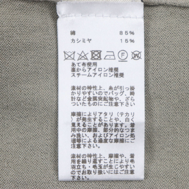Great HERMES Short sleeve knit bicolor short sleeve thermal knit Ivory gray mens