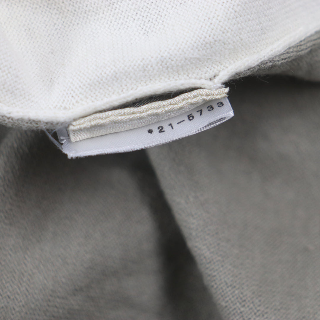 Great HERMES Short sleeve knit bicolor short sleeve thermal knit Ivory gray mens
