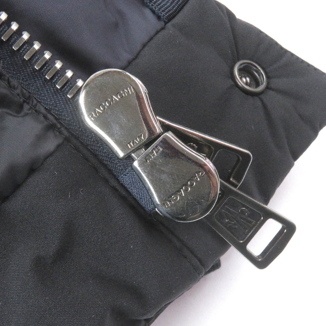 Great MONCLER Down jacket JOFFE GIUBBOTTO Large Logo Rubber Patch Hooded Navy 0