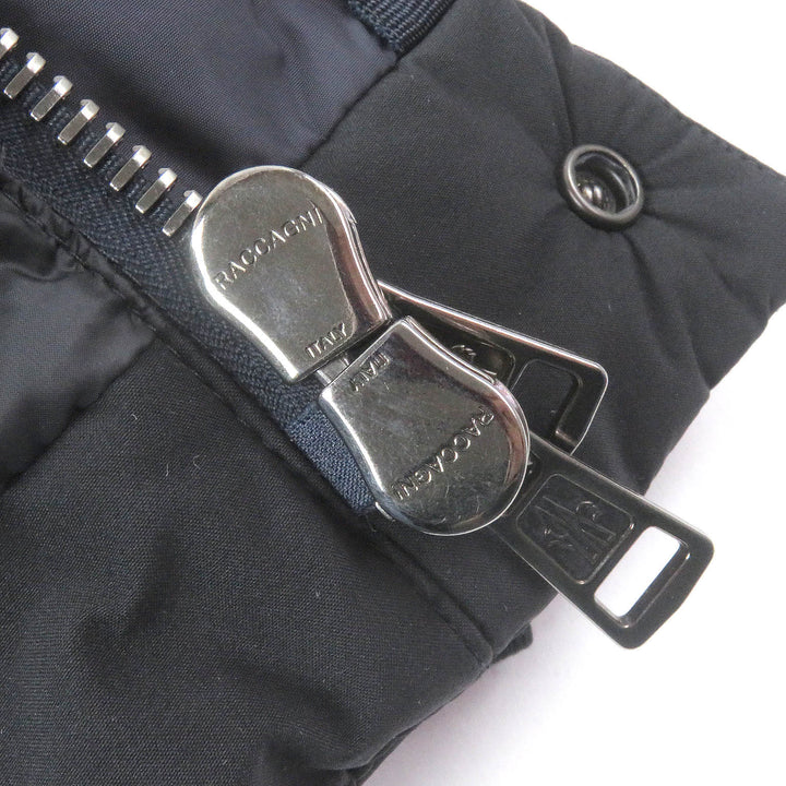 Great MONCLER Down jacket JOFFE GIUBBOTTO Large Logo Rubber Patch Hooded Navy 0