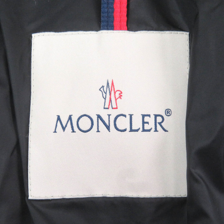 Great MONCLER Down jacket JOFFE GIUBBOTTO Large Logo Rubber Patch Hooded Navy 0