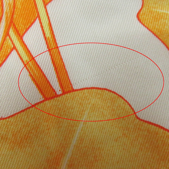 Very Good HERMES tops Les Capucines Orange Yellow silk Women 34