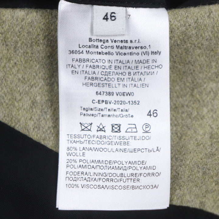 Excellent BOTTEGAVENETA Chester coat single Green system wool mens 46 647389