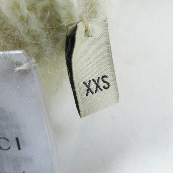 Excellent GUCCI×adidas Pants Trefoil embroidered knit long White black Women
