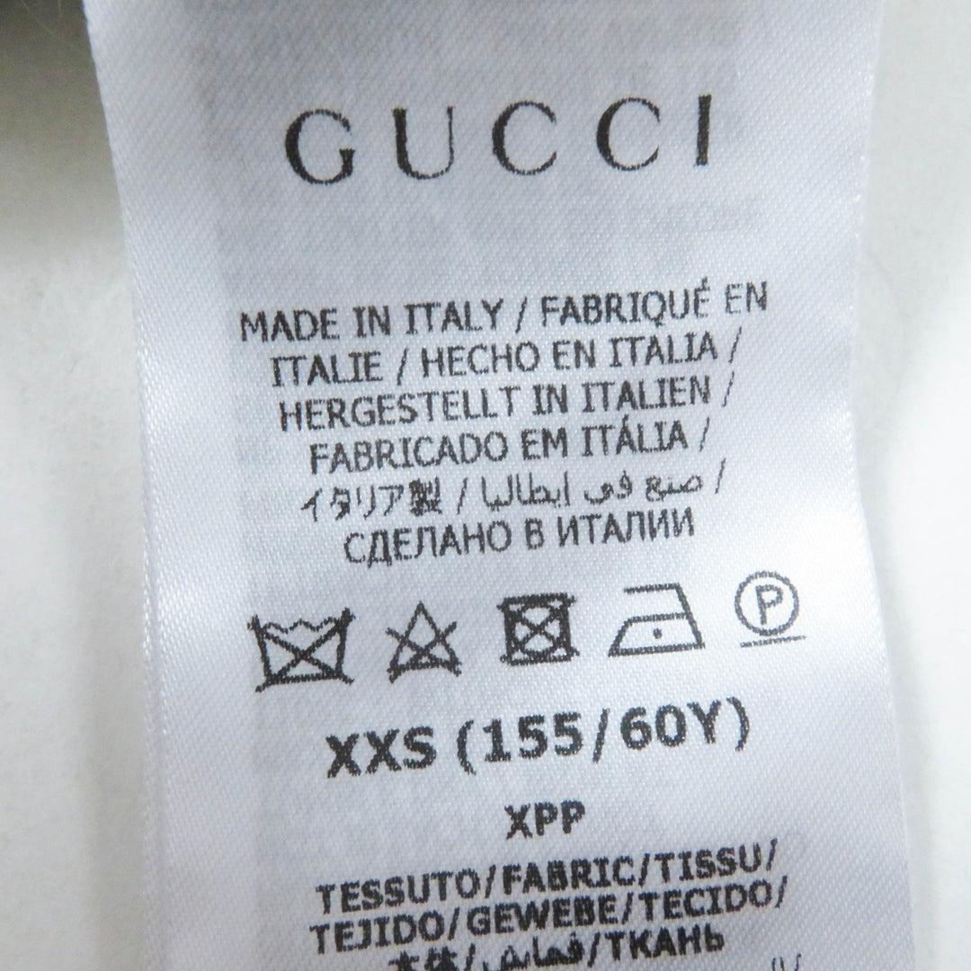 Excellent GUCCI×adidas Pants Trefoil embroidered knit long White black Women