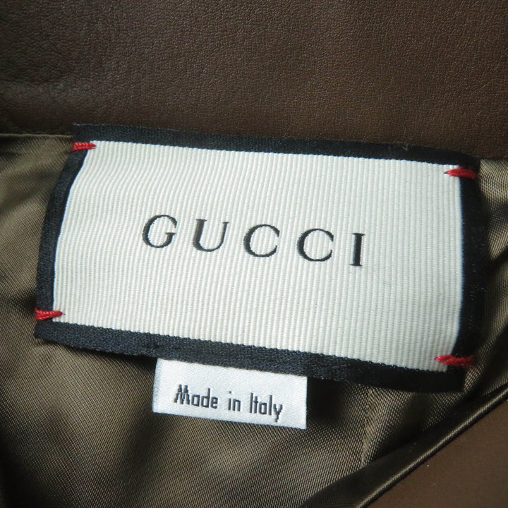 Excellent GUCCI flare skirt Cow suede Horsebit Brown Cowhide 36 626888