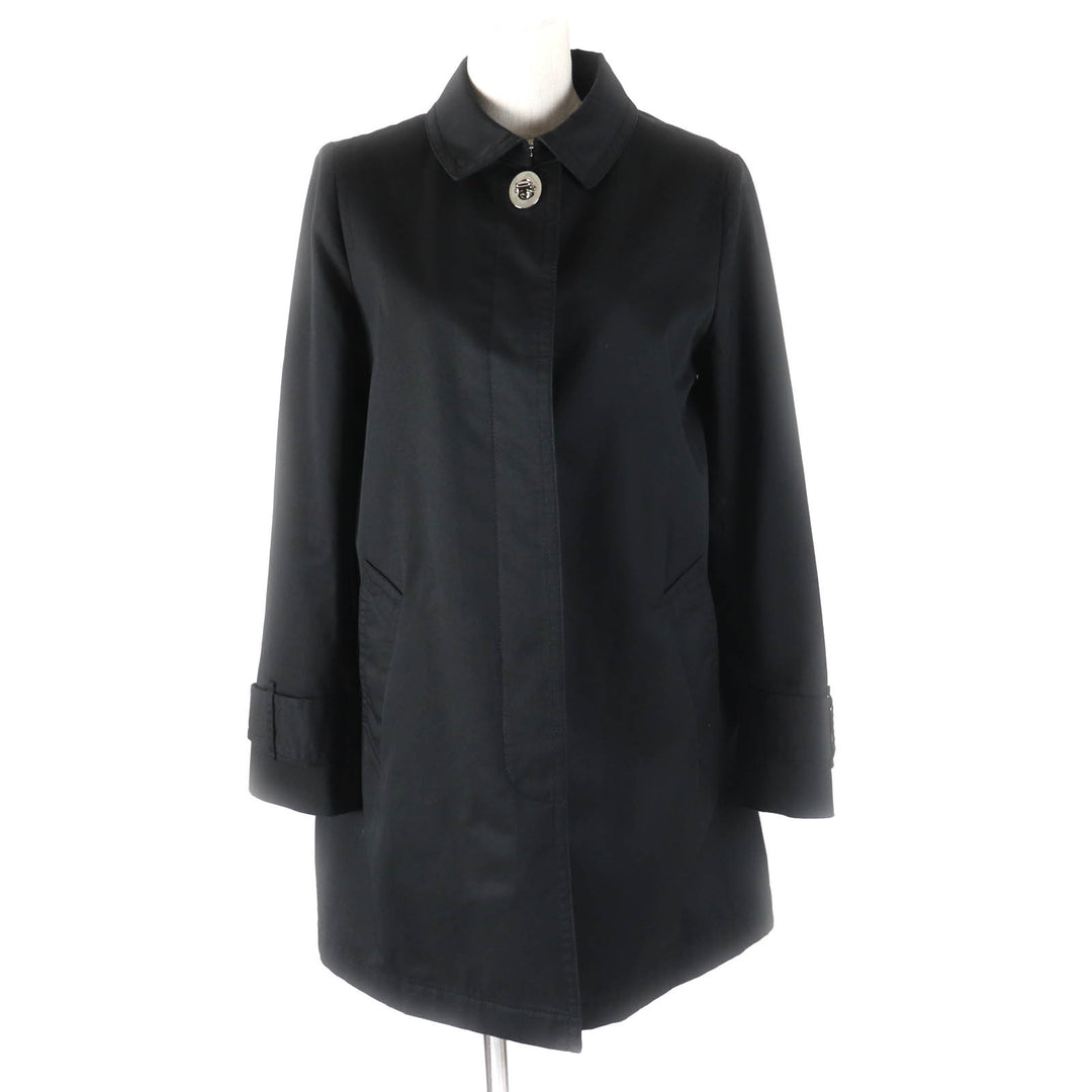 Great COACH coat Turnlock Signature lining Hidden placket black cotton Women XS