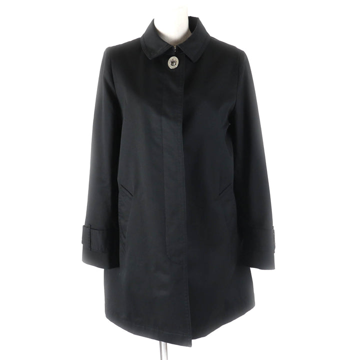 Great COACH coat Turnlock Signature lining Hidden placket black cotton Women XS