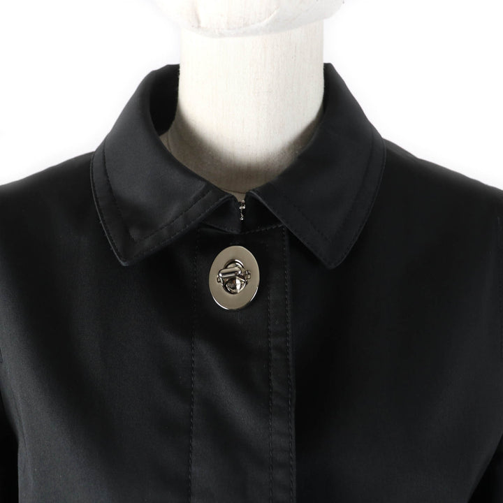 Great COACH coat Turnlock Signature lining Hidden placket black cotton Women XS