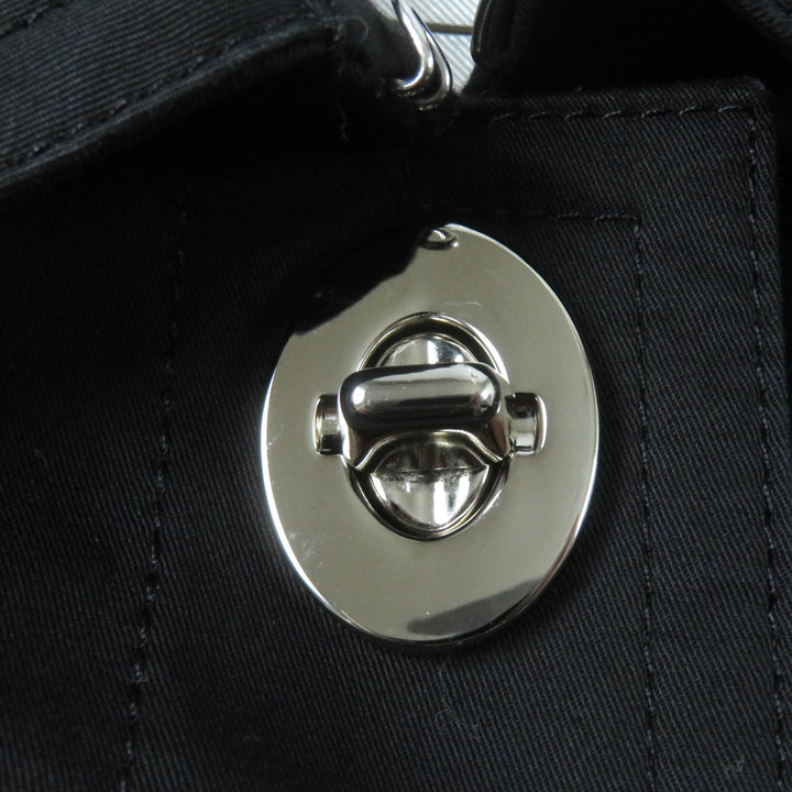 Great COACH coat Turnlock Signature lining Hidden placket black cotton Women XS
