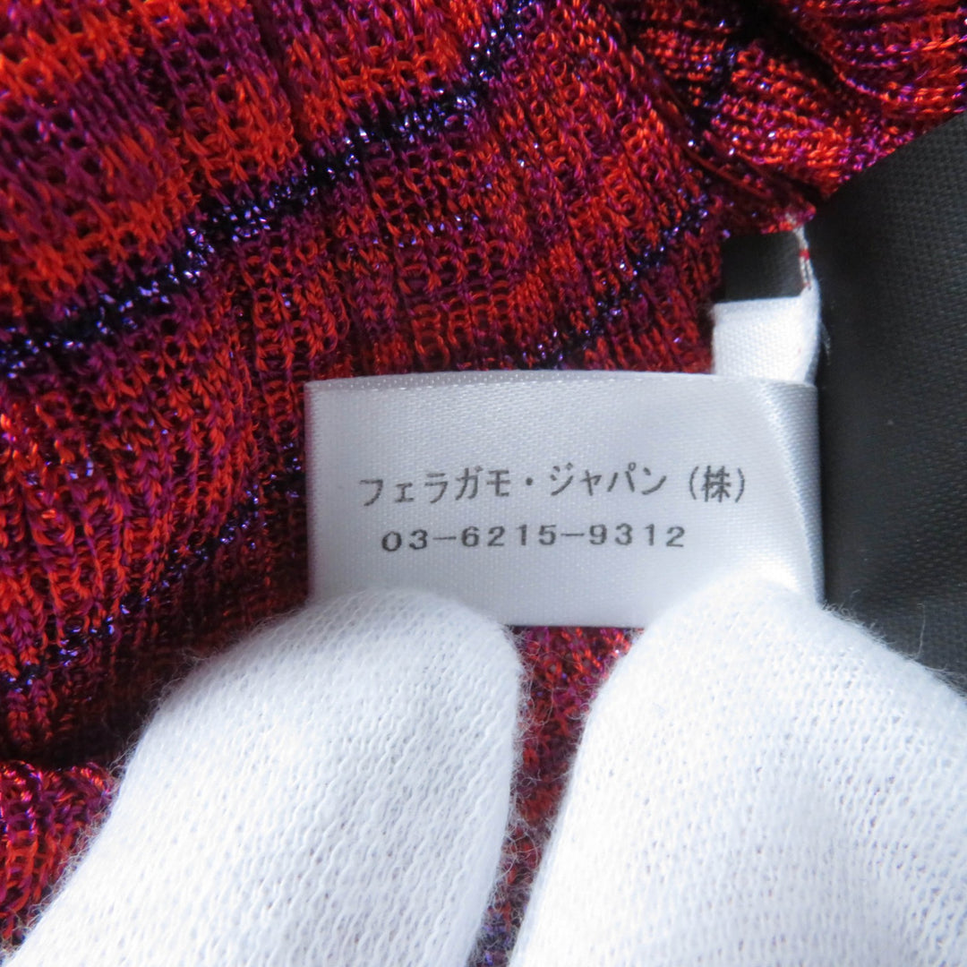 Excellent Salvatore Ferragamo ensemble Double GanciniMetal cardigan + sleeveless knit M