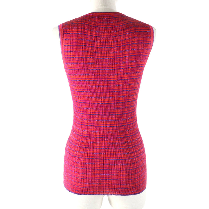 Excellent Salvatore Ferragamo ensemble Double GanciniMetal cardigan + sleeveless knit M