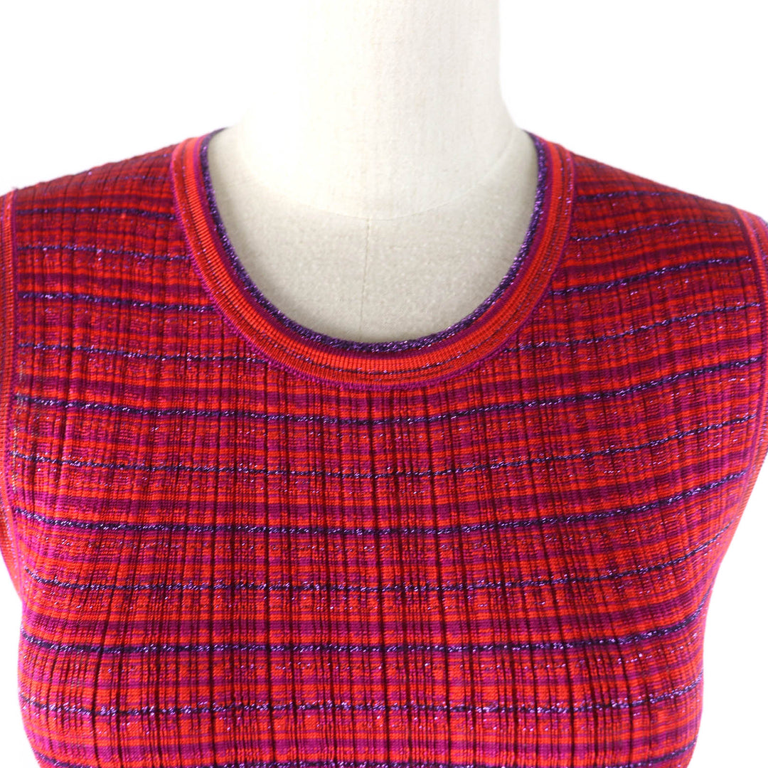 Excellent Salvatore Ferragamo ensemble Double GanciniMetal cardigan + sleeveless knit M