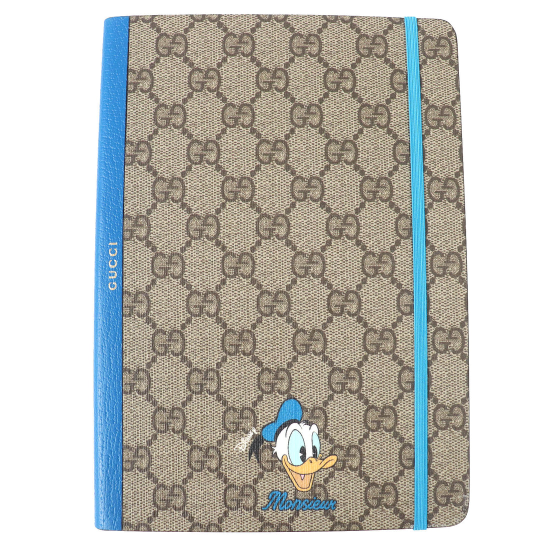Excellent GUCCI×Disney GG Supreme Donald Duck Note Paper Stationery Beige blue