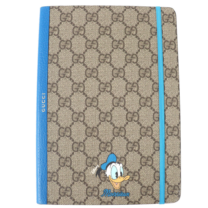 Excellent GUCCI×Disney GG Supreme Donald Duck Note Paper Stationery Beige blue