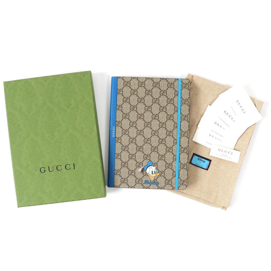 Excellent GUCCI×Disney GG Supreme Donald Duck Note Paper Stationery Beige blue
