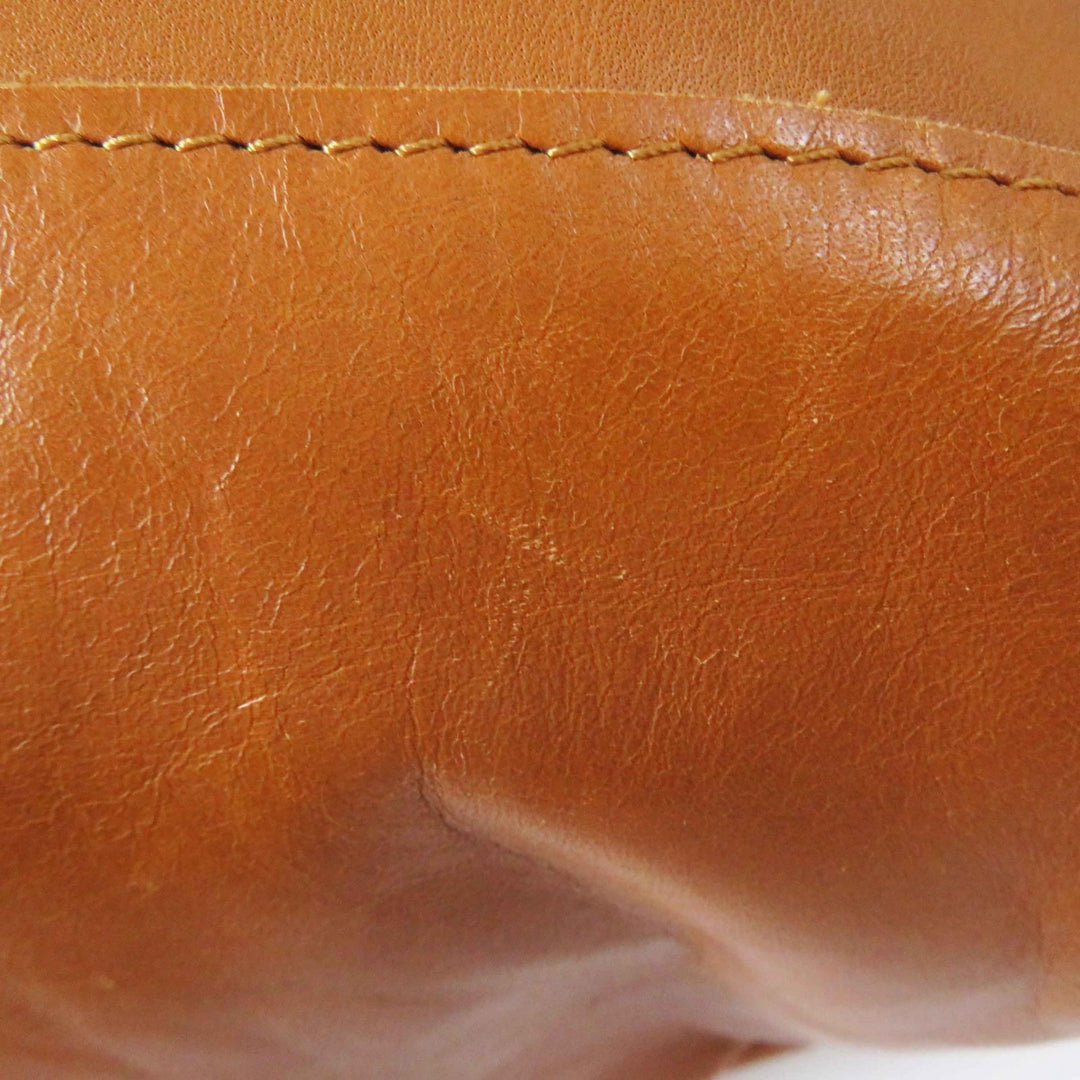 Great Backpack Â· Daypack Logo embossed all leather Camel leather Women