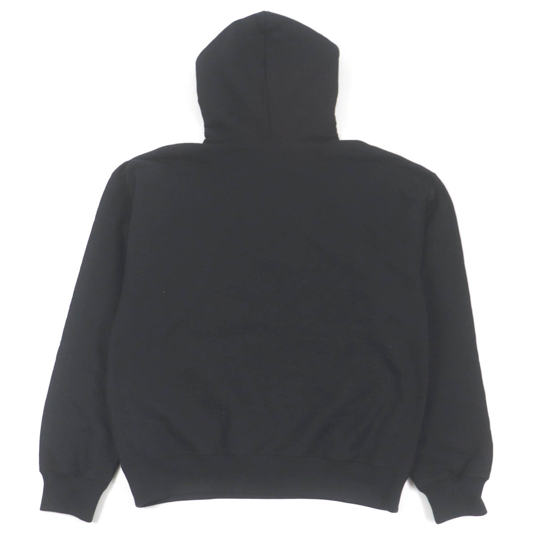 Great GUCCI Parker Logo Print Hoodie Pullover black cotton mens S 782788