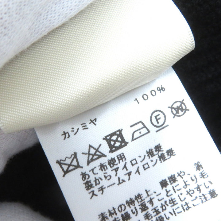 Excellent HERMES Best Serie design button short knit black cashmere Women 36