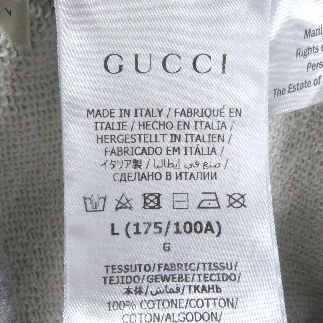 Great GUCCI Parker Pablo Delcielo printed design pullover gray cotton mens L