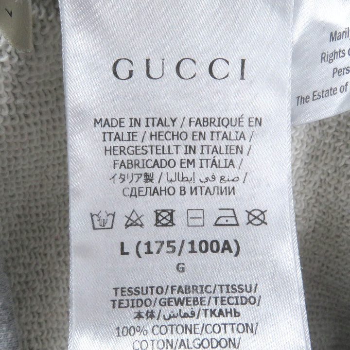 Great GUCCI Parker Pablo Delcielo printed design pullover gray cotton mens L