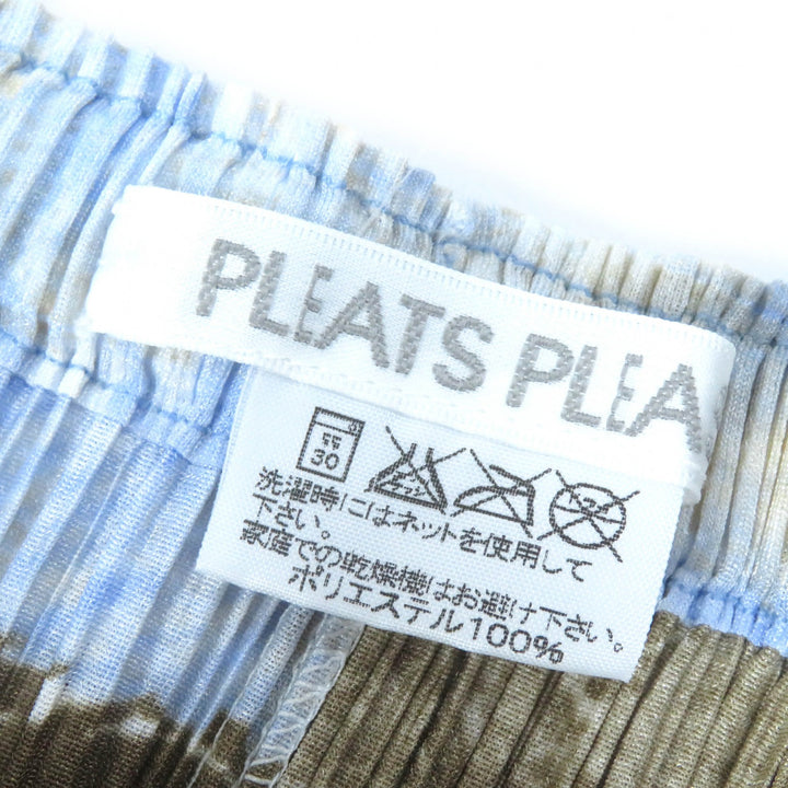 Excellent PLEATS PLEASE skirt All-over pattern Long Light blue brown Women 3