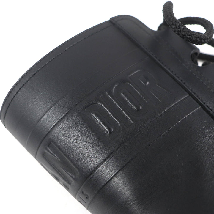 Excellent Christian Dior boots Quest Logo embossed lace-up combat boots leather