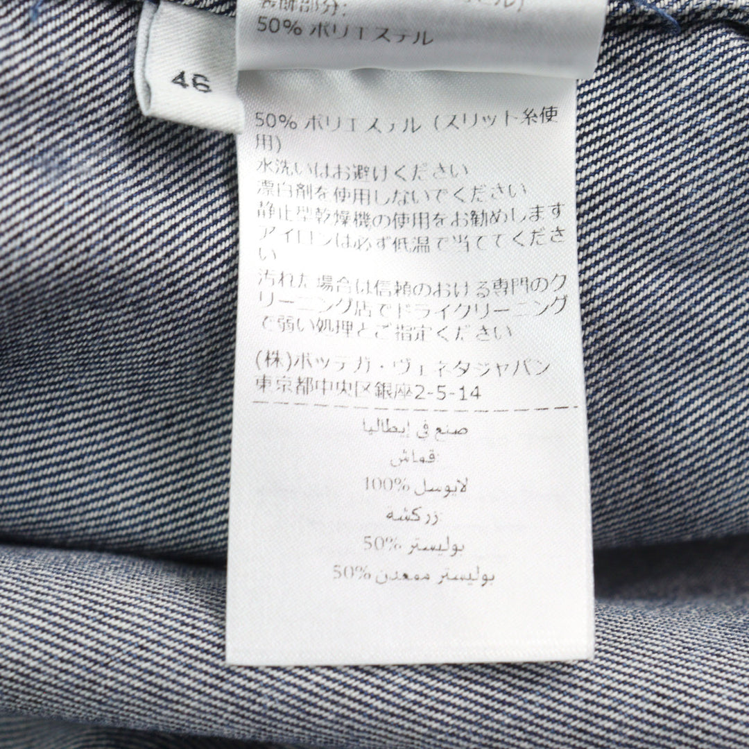 Great BOTTEGAVENETA Short sleeve shirt oversized cropped denim Indigo blue 46