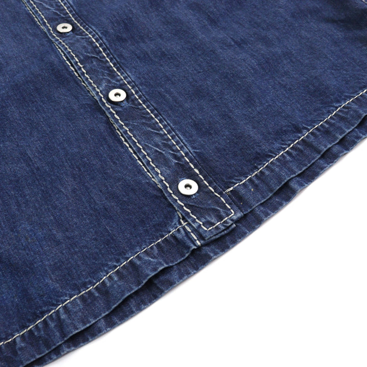 Great BOTTEGAVENETA Short sleeve shirt oversized cropped denim Indigo blue 46