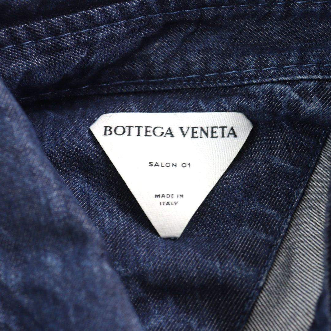 Great BOTTEGAVENETA Short sleeve shirt oversized cropped denim Indigo blue 46