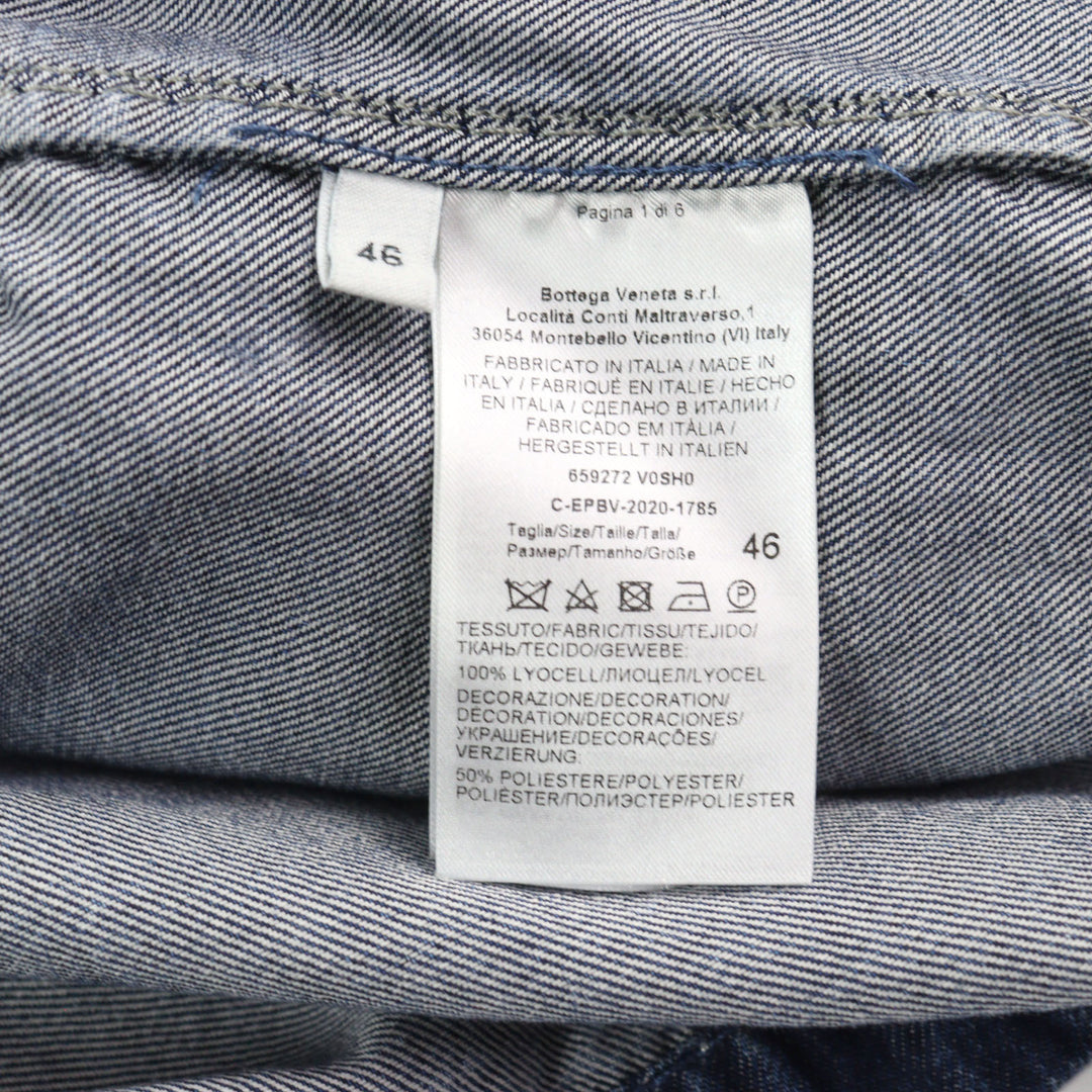 Great BOTTEGAVENETA Short sleeve shirt oversized cropped denim Indigo blue 46