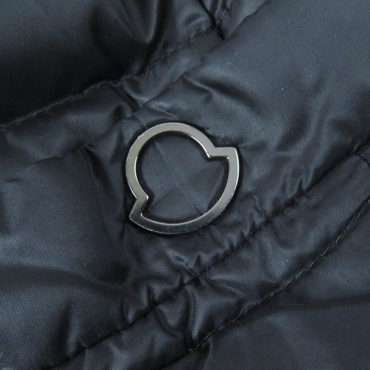 Very Good MONCLER down coat VERNDIS Detachable collar design neck warmer style logo zip metal down jacket black Nylon Women 0
