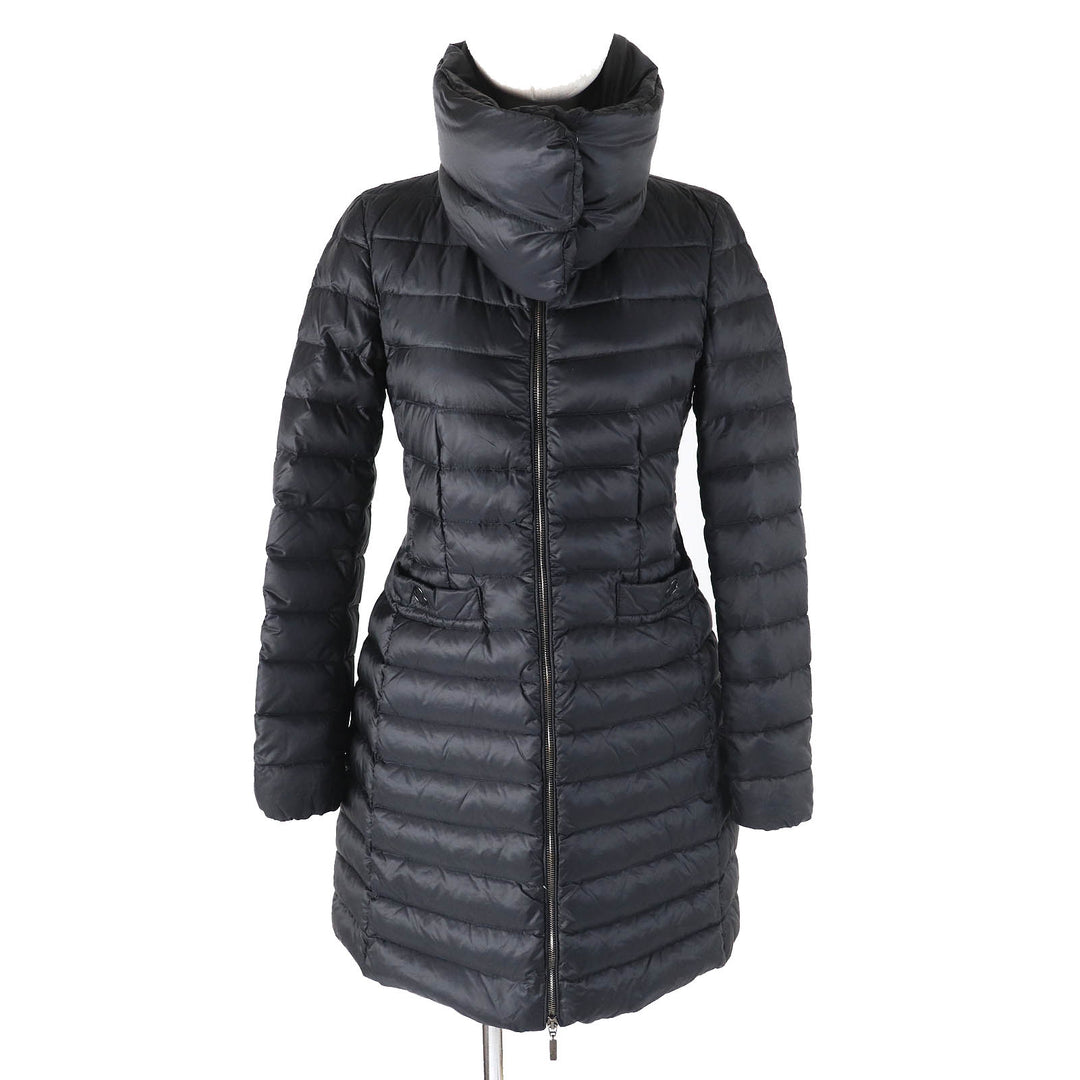 Very Good MONCLER down coat VERNDIS Detachable collar design neck warmer style logo zip metal down jacket black Nylon Women 0
