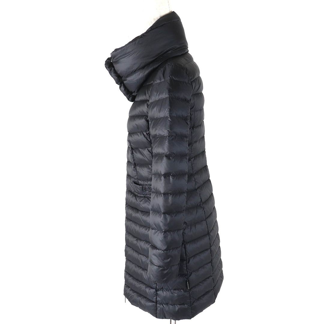 Very Good MONCLER down coat VERNDIS Detachable collar design neck warmer style logo zip metal down jacket black Nylon Women 0