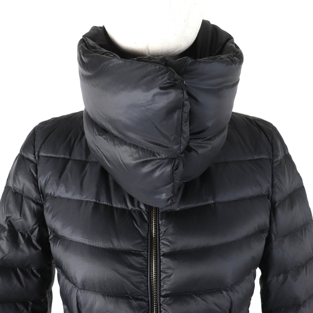 Very Good MONCLER down coat VERNDIS Detachable collar design neck warmer style logo zip metal down jacket black Nylon Women 0