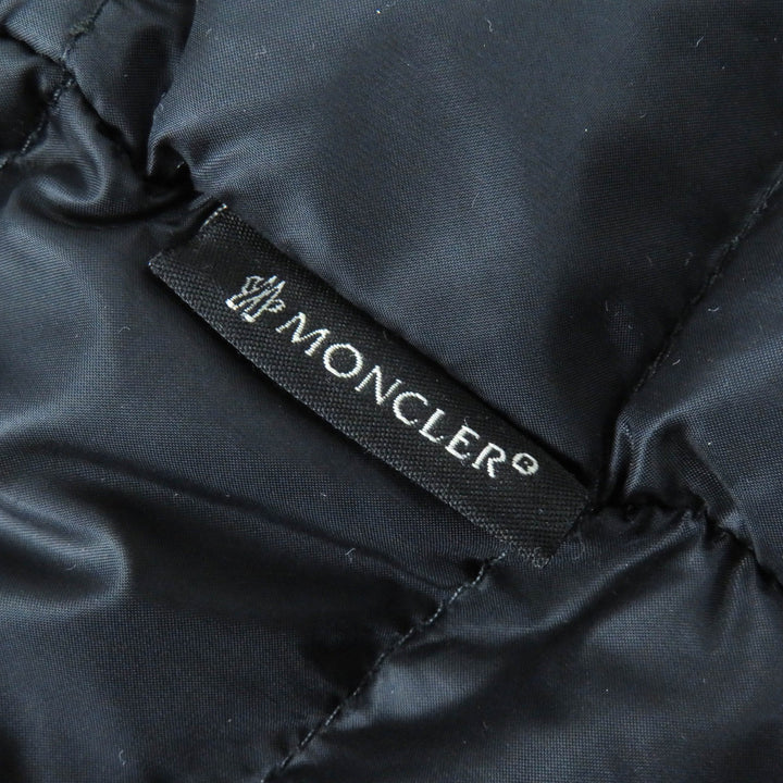 Very Good MONCLER down coat VERNDIS Detachable collar design neck warmer style logo zip metal down jacket black Nylon Women 0