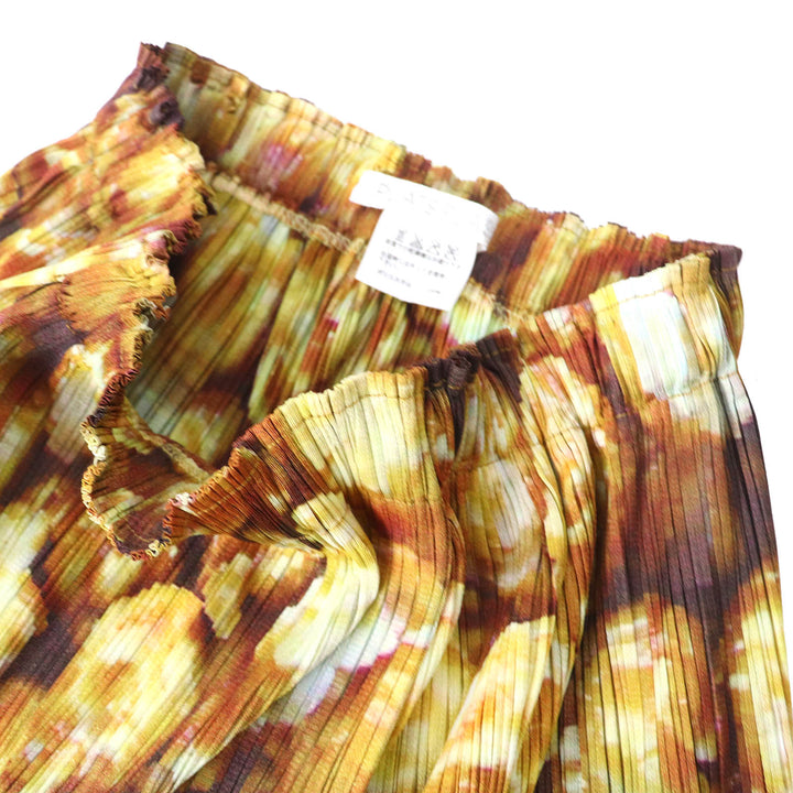 Excellent PLEATS PLEASE two-piece set Brown polyester PP83-JK552/PP83-JG555