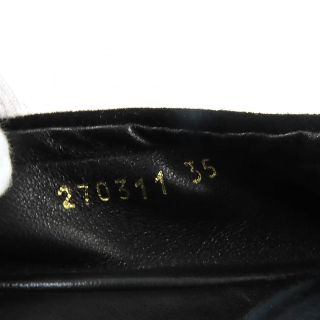 Great GUCCI pumps Bamboo Bit Suede Leather Flats black Suede leather Women 35