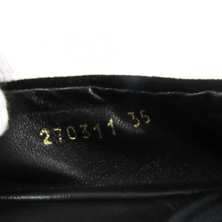 Great GUCCI pumps Bamboo Bit Suede Leather Flats black Suede leather Women 35