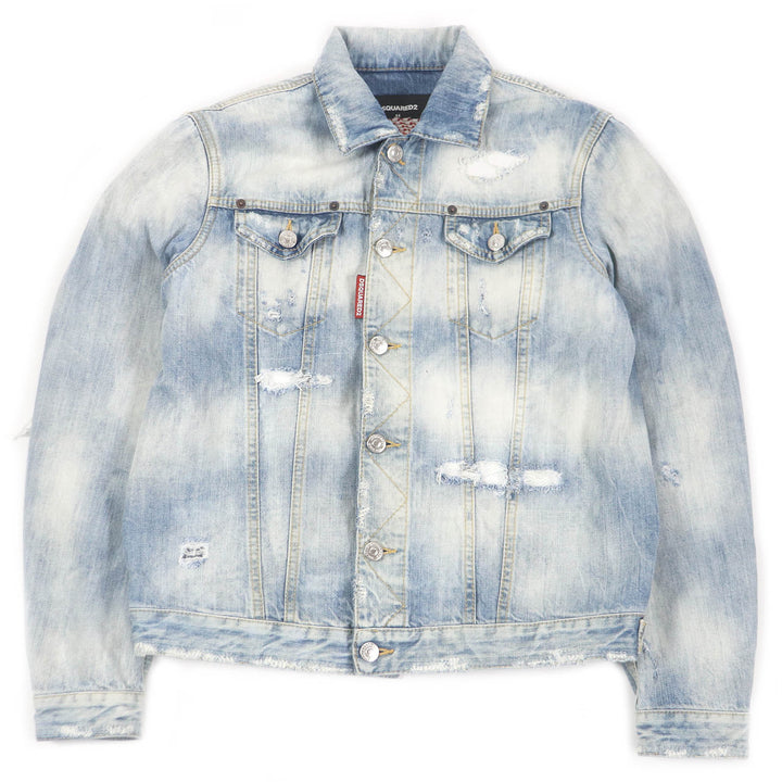 Great DSQUARED2 Denim Jacket Dan Jean Jacket Indigo blue cotton mens 44 S71AN0164