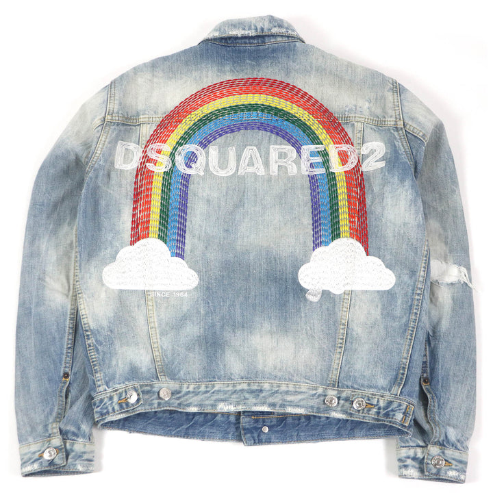 Great DSQUARED2 Denim Jacket Dan Jean Jacket Indigo blue cotton 44 S71AN0164