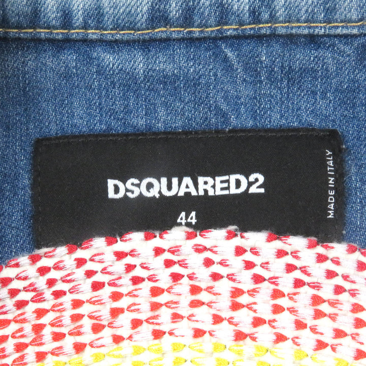 Great DSQUARED2 Denim Jacket Dan Jean Jacket Indigo blue cotton 44 S71AN0164