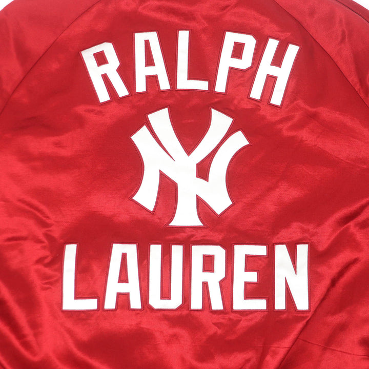 Great POLO RALPH LAUREN×MLB Stajan New york yankees Red cotton mens M 710810481002