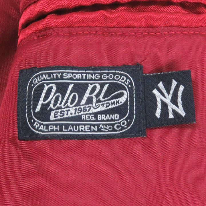 Great POLO RALPH LAUREN×MLB Stajan New york yankees Red cotton mens M 710810481002