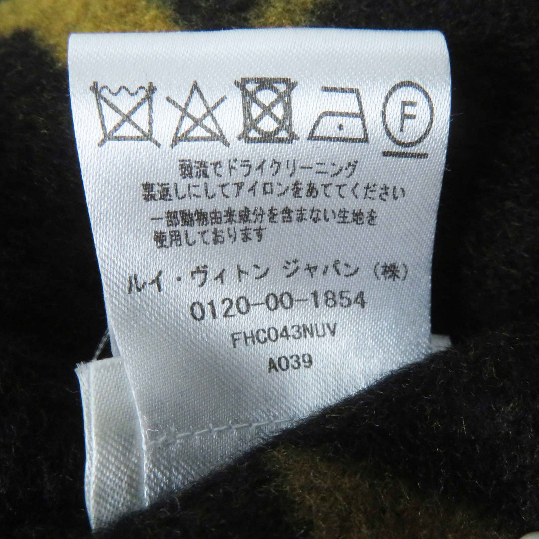 Excellent LOUIS VUITTON coat Giant Monogram Hooded Wrap wool Women 38