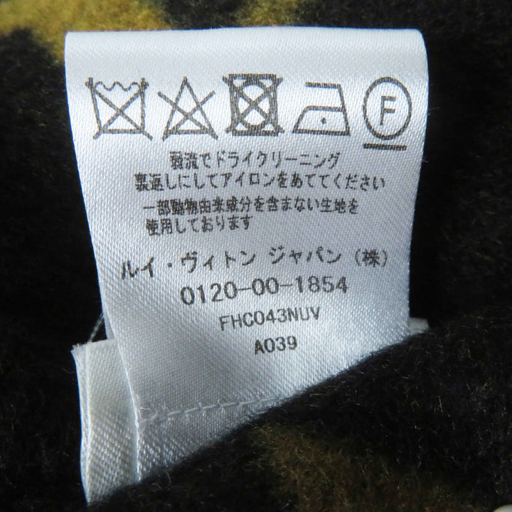 Excellent LOUIS VUITTON coat Giant Monogram Hooded Wrap wool Women 38
